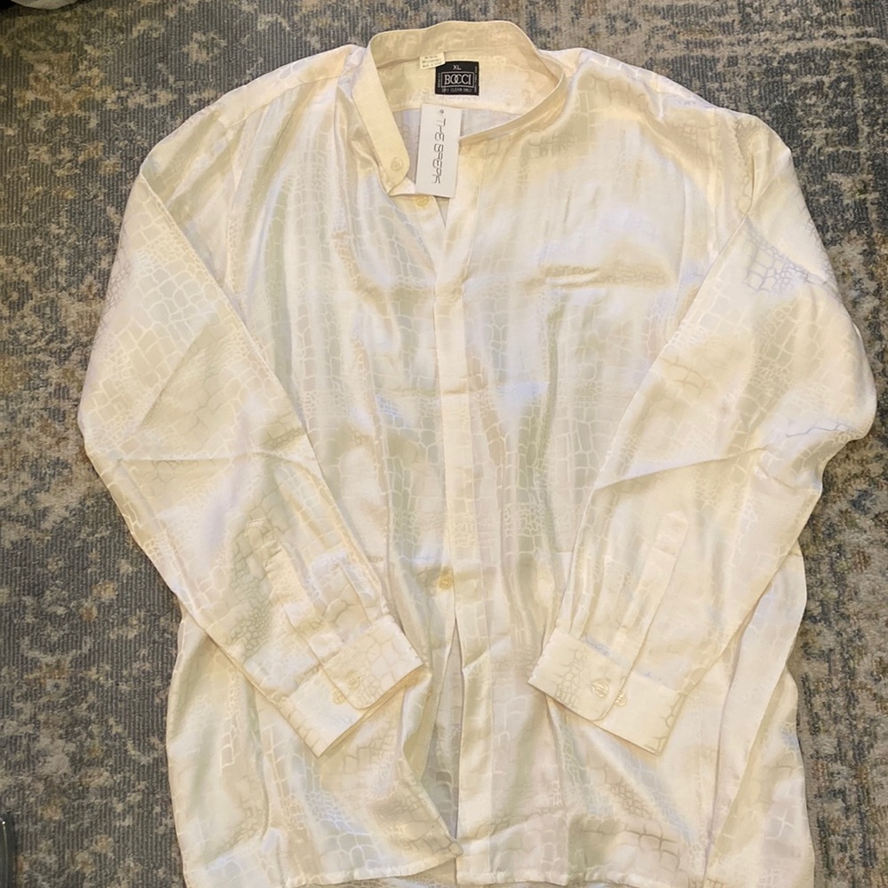 Vintage White Silk Blouse
